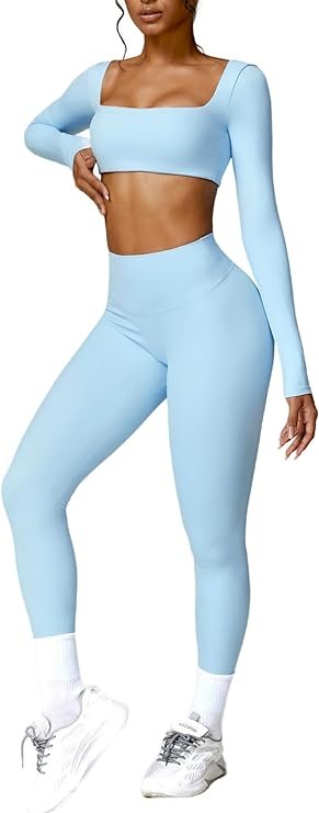 ABOCIW Workout Sets for Women High Waist Flared Leggings