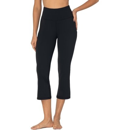 Awesome  $14.99  Practical   Sunzel Sunzfly Mini Flare Capris Leggings for Women, High Waist Bootcut Yoga Pants, Tummy Control Cropped Flared Workout Pant