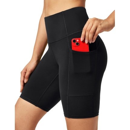 Awesome  $18.99 Awesome  Ewedoos Biker Shorts Women Tummy Control Workout Shorts with 3 Pockets High Waisted Compression Gym Running Yoga Shorts Women