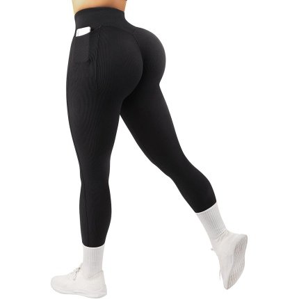 Awesome  $20.27 Vibrant  SUUKSESS Women Ribbed Seamless Leggings High Waisted Workout Gym Yoga Pants