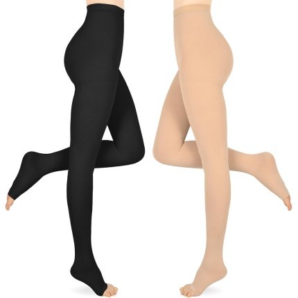 Awesome  $29.99 Vibrant  Compression Pantyhose for Women & Men, 2 Pairs 15-20mmHg Medical Graduated Compression Stockings Leggings