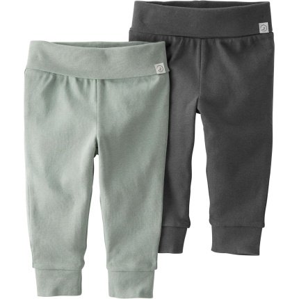 Deal of the Day   .00 Flattering  little planet by carter’s Baby 2-Pack Pants Made with Organic Cotton