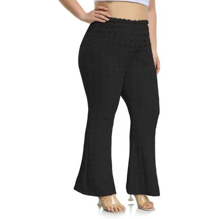 Deal of the Day   $19.99  Fashion-Forward   ZERDOCEAN Women's Plus Size Flare Leggings High-Waisted Bootcut Wide Leg Leggings Pants