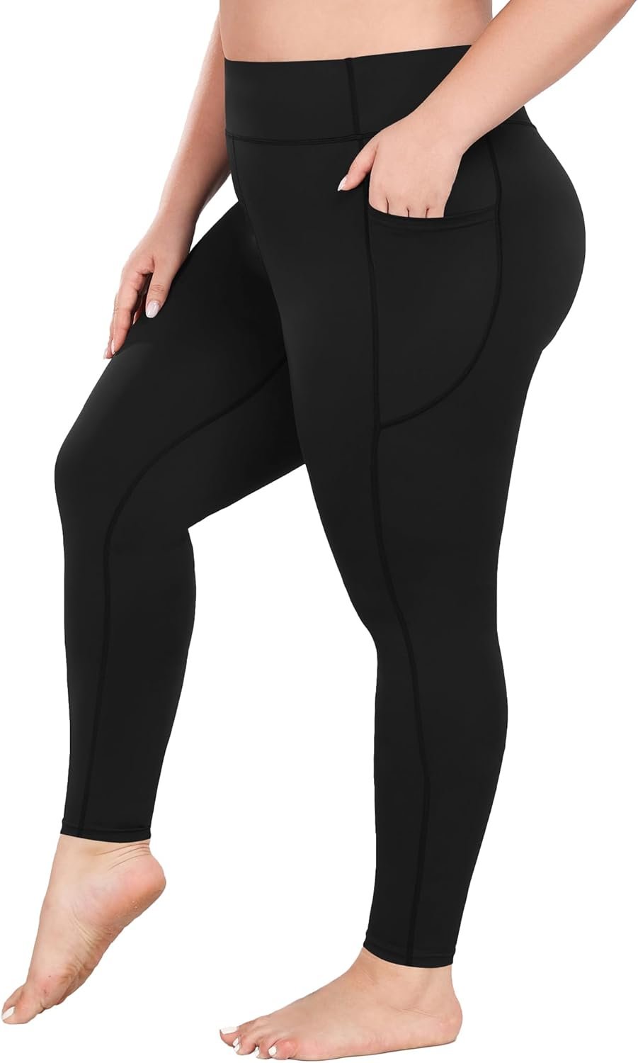 Deal of the Day   .99 Responsible  COOTRY Women’s Plus Size Leggings with Pockets Tummy Control High Waist Workout Running Gym Yoga Pants