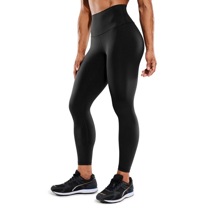 Deal of the Day   .00  Exclusive   CRZ YOGA Women’s Hugged Feeling Compression Leggings 25 Inches – Thick High Waisted Tummy Control Workout Leggings