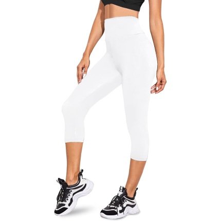 Deal of the Day   .95  High-Quality  we fleece Women’s Soft Capri Leggings-High Waisted Tummy Control Non See Through Workout Running Yoga Pants