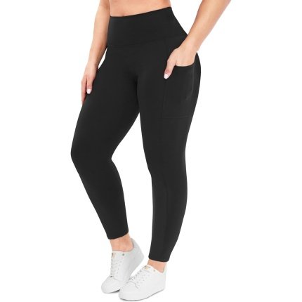 Save  $13.99 Vibrant  NexiEpoch Leggings for Women Plus Size-High Waisted L-XL-4XL Tummy Control Soft Capri Yoga Pants for Workout Running