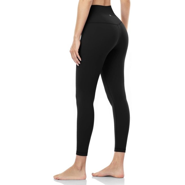 Save  .99 Functional  HeyNuts Pure&Plain 7/8 High Waisted Athletic Leggings for Women, Buttery Feeling Workout Tummy Control Yoga Pants 25”