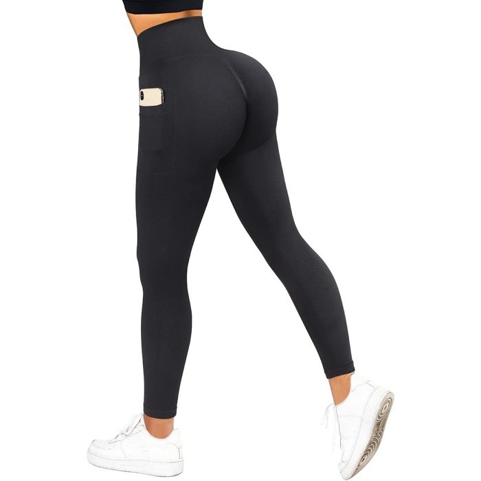 Save  .95 Great   SUUKSESS Women Scrunch Butt Lifting Seamless Leggings Booty High Waisted Workout Yoga Pants