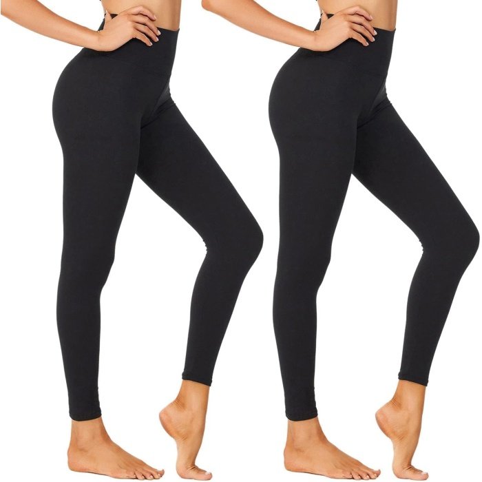 Save  .99  Luxurious  NexiEpoch High Waisted Leggings for Women – Black Tummy Control Compression Soft Yoga Pants for Workout Reg & Plus Size