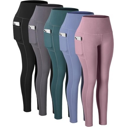 Shop now  .99 Flattering  CHRLEISURE Leggings with Pockets for Women, High Waisted Tummy Control Workout Yoga Pants