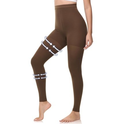 discount price  .99 Vibrant  beister Medical Compression Pantyhose for Women & Men, 20-30mmHg Graduated Support Tights, Opaque Footless Waist High Compression Stockings & Leggings for Varicose Veins, Edema, Flight, DVT